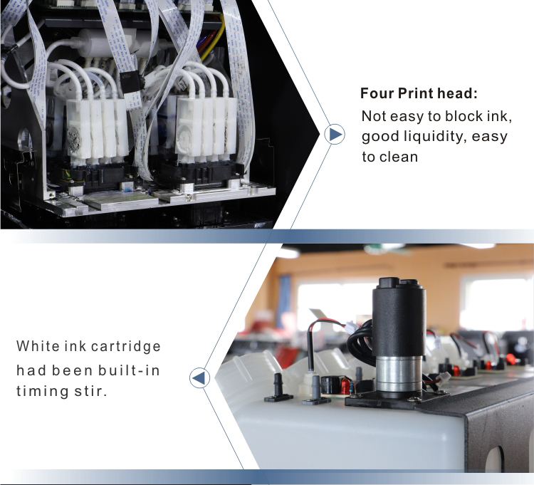 High Speed DTF Printer 4 Pcs Head I3200 With Shake Powder Dryer Machine